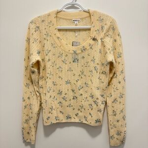 Minnie Rose Women Cream 100% Cashmere Sweater - Medium - NWT